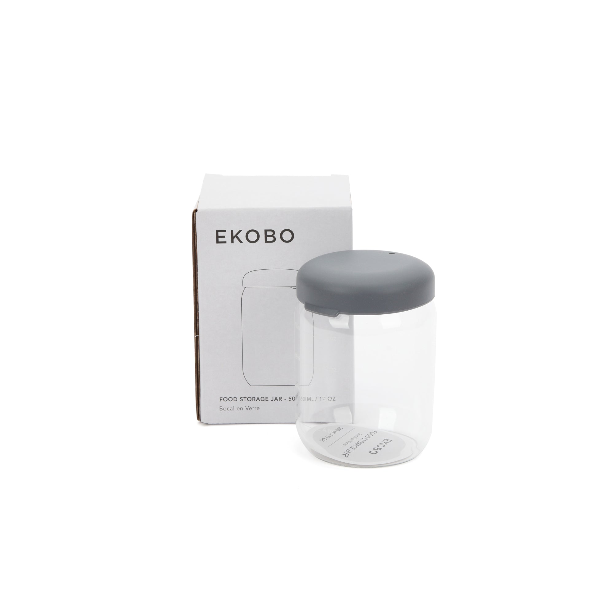 Food Storage Jar in Borosilicate Glass 17 oz - Storm